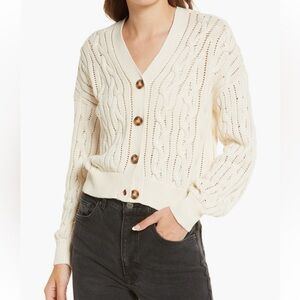 Vero Moda Cream Cable Knit Sweater